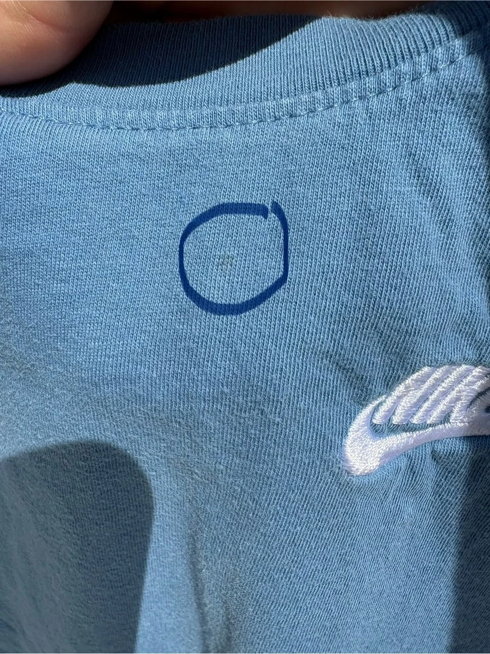 Nike Kids Short Sleeve T‑Shirt in Dusty Blue-XS 4